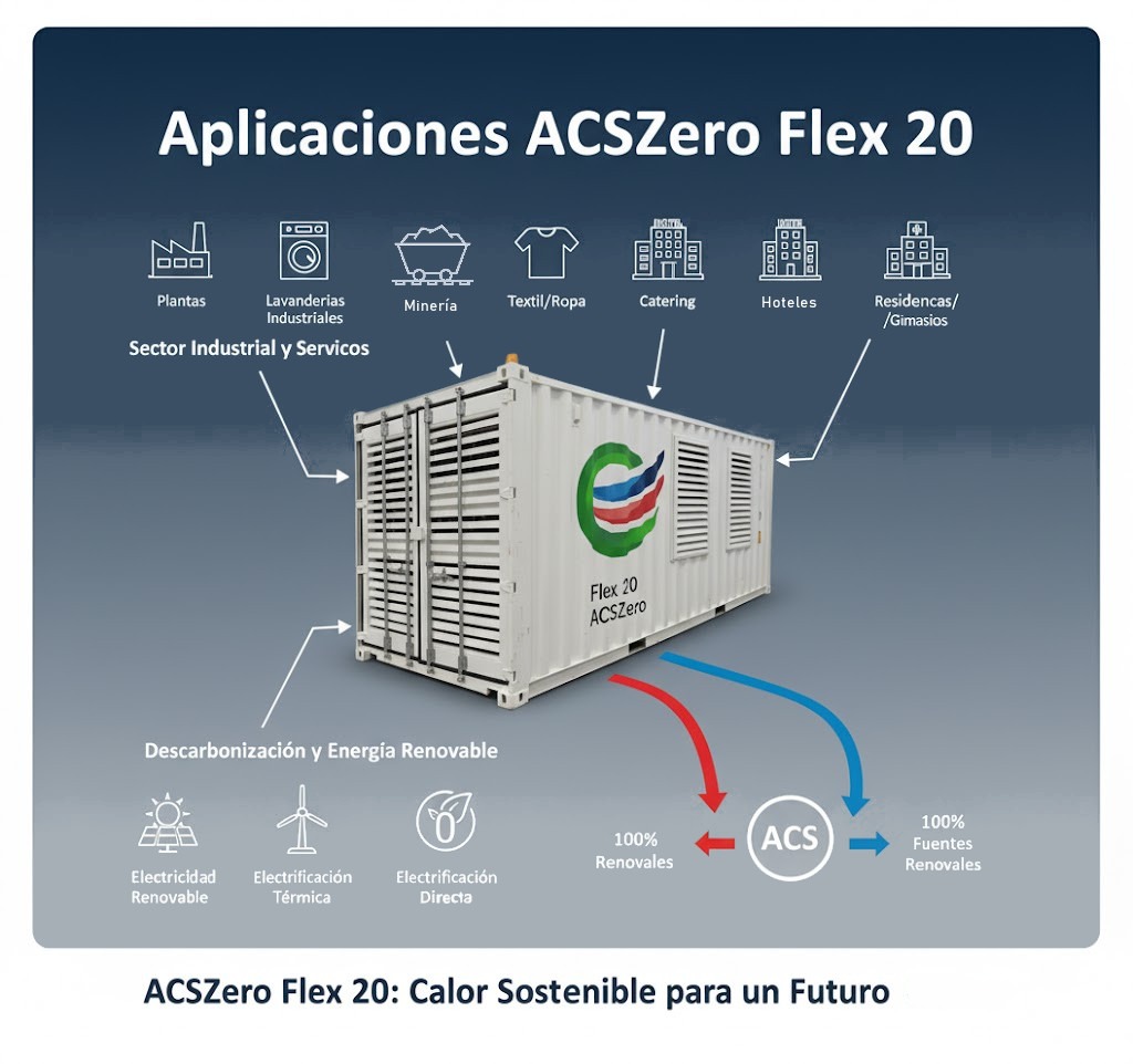 Sectores industriales y edificios donde se aplica el sistema ACSZero Flex 20