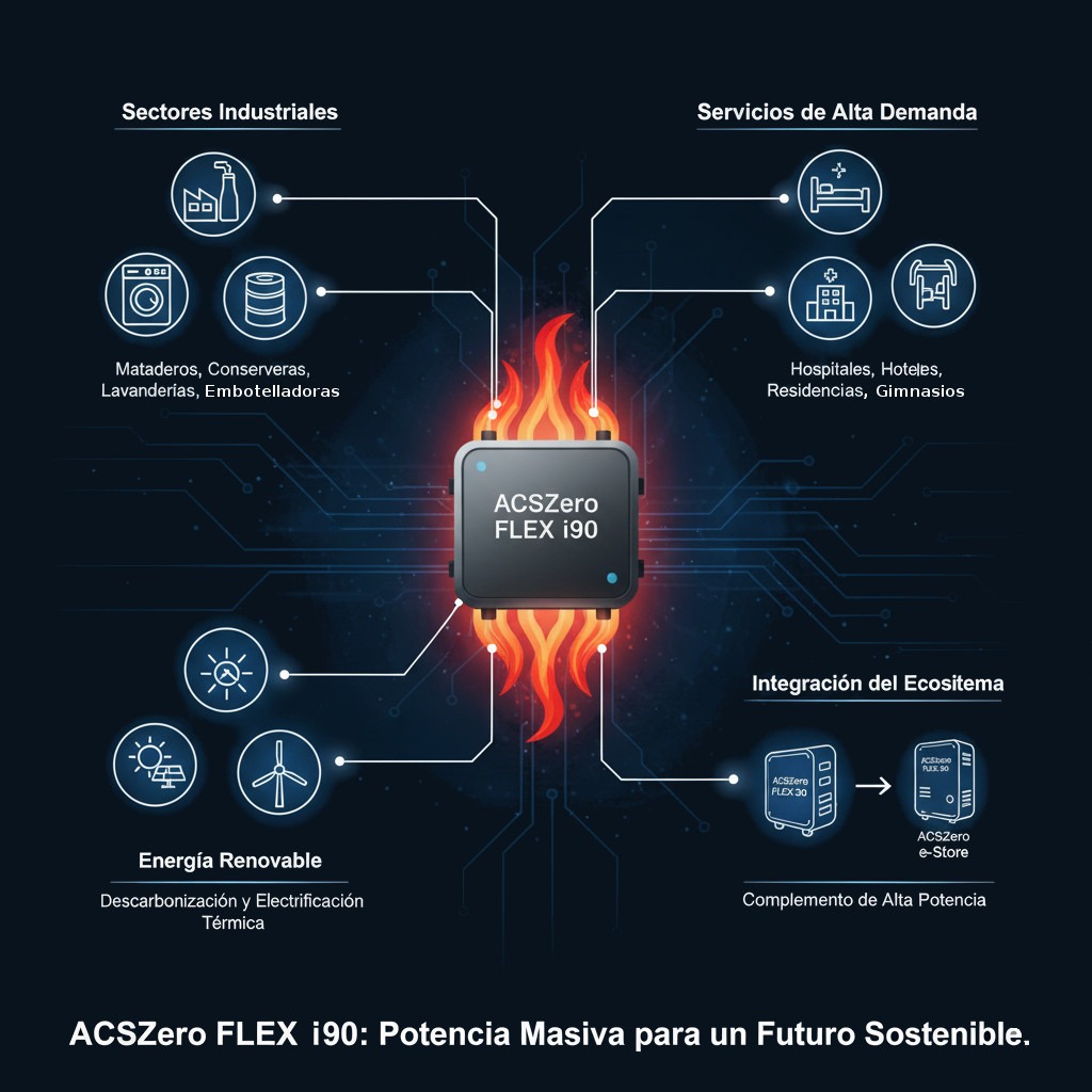 Esquema del ecosistema ACSZero con Flex 20 como núcleo térmico